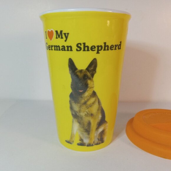 I LOVE MY GERMAN SHEPHERD' TALL PORCELAIN DRINK CUP - Picture 9 of 10